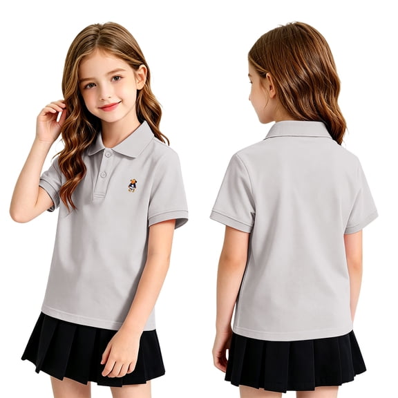 School Uniform for Kids Boys Girls Short Sleeve School Uniform Polo Shirts 5-14 Years