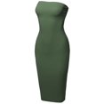 thumbnail image 3 of FashionOutfit Women's Sexy Scuba Crepe Tube Top Body-Con Midi Dress in Various Colors, 3 of 3