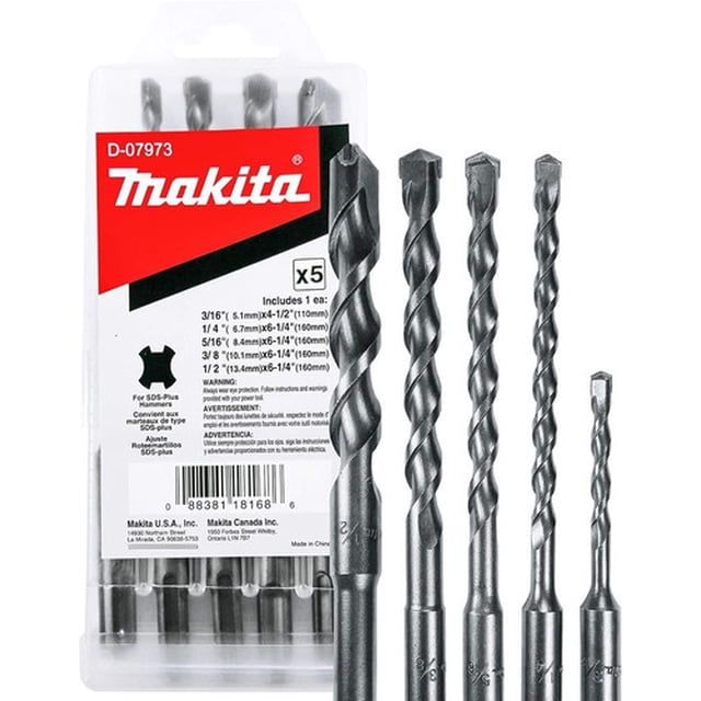 Juego De 5 Pzs De Brocas Sds-plus D07973 Makita