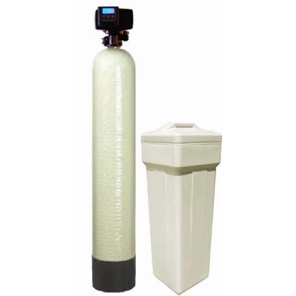 Fleck 5600 SXT Adoucisseur d'Eau Expédié avec Résine dans le Réservoir pour une Installation Facile (64 000 Grains, Amande)