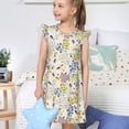 thumbnail image 4 of Balery Wildflower Honeybee Camisón de princesa para niñas, pijama de algodón con mangas abullonadas, suave y bonito.-Large, 4 of 6