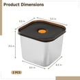 thumbnail image 5 of 2PCS Stainless Steel Food Storage Containers with Lids, Leak-Proof Square Meal Prep Containers with Airtight Silicone Seal, Freezer and Oven Safe Lunch Boxes for Fruit, Snack, Leftover, 5 of 6