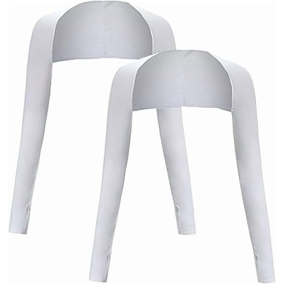 2PCS Sleeves to Cover Arms for Women, 4 Colors Cooling Shawl Arm Sleeves with Finger Hole, UV Sun Protection Polyester Arm Sleeves for Women Men Cycling Driving Golf