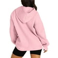 thumbnail image 3 of Oversized Hoodie for Women with Pockets Solid Color Hooded Sweatshirt Fashion Casual Loose Long Sleeve Top Hood (Pink M), 3 of 5