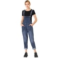 thumbnail image 3 of INSPIRE CHIC Peto De Mezclilla Ajustable Elástico Informal Para Mujer, Mono Largo, Pantalones Vaqueros, Monos Azul XL, 3 of 6