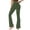 Green, variant on Women's V Back Scrunch Butt Flare Leggings Ruched Bell Bottom Yoga Pants