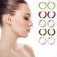 thumbnail image 1 of Pendientes de aro de primavera - pendientes pequeños de cobre fresco de 2 cm para mujer, joyería de moda versátil para el uso diario, 1 of 2