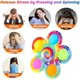 thumbnail image 3 of Divertido Tie Dye Simple Fidget Spinner dedo empuje burbuja mano Spinner para TDAH ansiedad alivio del estrés recuerdo de fiesta sensorial para niños, 3 of 6