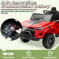 thumbnail image 4 of Joyracer 24V Ride on Toys with 2 Seaters, 400W Motor Electric Power Ride on Truck Car with Remote Control for Big Kids, LED Lights, 3 Speeds, Storage, Bluetooth Music, Red, 4 of 11