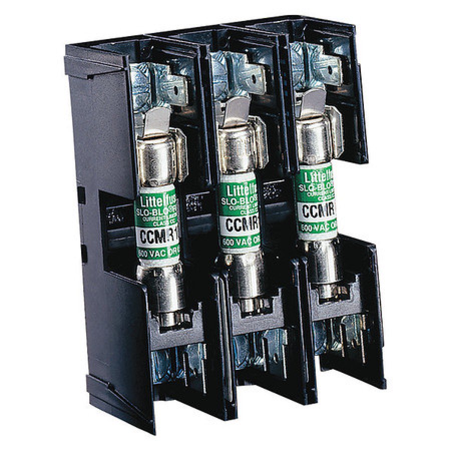 LITTELFUSE L60030C3PQ Fuse Block,Class CC,Thermoplastic,2.28"W