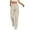 Beige, variant on Women's Straight-Leg Cargo Pants with Side Slits & Multiple Pockets, Utility Work Trousers Comfortable Casual Pants S-2XL