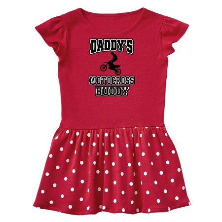 

Inktastic Daddys Motocross Buddy Gift Toddler Girl Dress