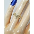 thumbnail image 3 of Gold V Filigree Ring Wedding Stack Gold plated 925 Silver ring, 3 of 5