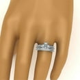 thumbnail image 3 of Silver Plated Zircon Ring Geometric Design For Women Elegant Diamond Look Silver Tone Jewelry Sizes 5 6 7 8 9 10 11 12, 3 of 6