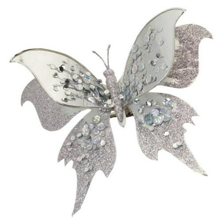 club pack of 12 silver jeweled butterfly decorative clip club pack of 12 silver jeweled butterfly decorative clip