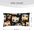 thumbnail image 4 of Bingfone Cat Skulls and Flowers Printed Pillowcase 20x36 inches - Standard Pillow Cases with Envelope Closure,Gifts for Women Men, 4 of 9
