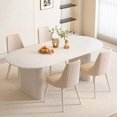 thumbnail image 2 of Oval Dining Table Hall Kitchen Island Mobile End Console Table Dinning Center Restaurant Juegos De Comedor Hotel Furniture SQC My Lux Decor Round, 2 of 11