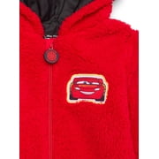 Disney Pixar Cars Toddler Boys Plush Fleece Full-Zip Cosplay Hoodie, Sizes 12M-5T