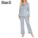 thumbnail image 2 of Ropa gris para el hogar, traje cómodo con pantalones de manga larga, traje de pijama cómodo para mujer, 2 of 5