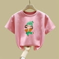 thumbnail image 4 of Blusas y camisas de manga corta con cuello redondo para niños Camiseta de verano de manga corta estampada para niñas Jersey elegante de cuello redondo para niñas Top de algodón para niños, 4 of 6