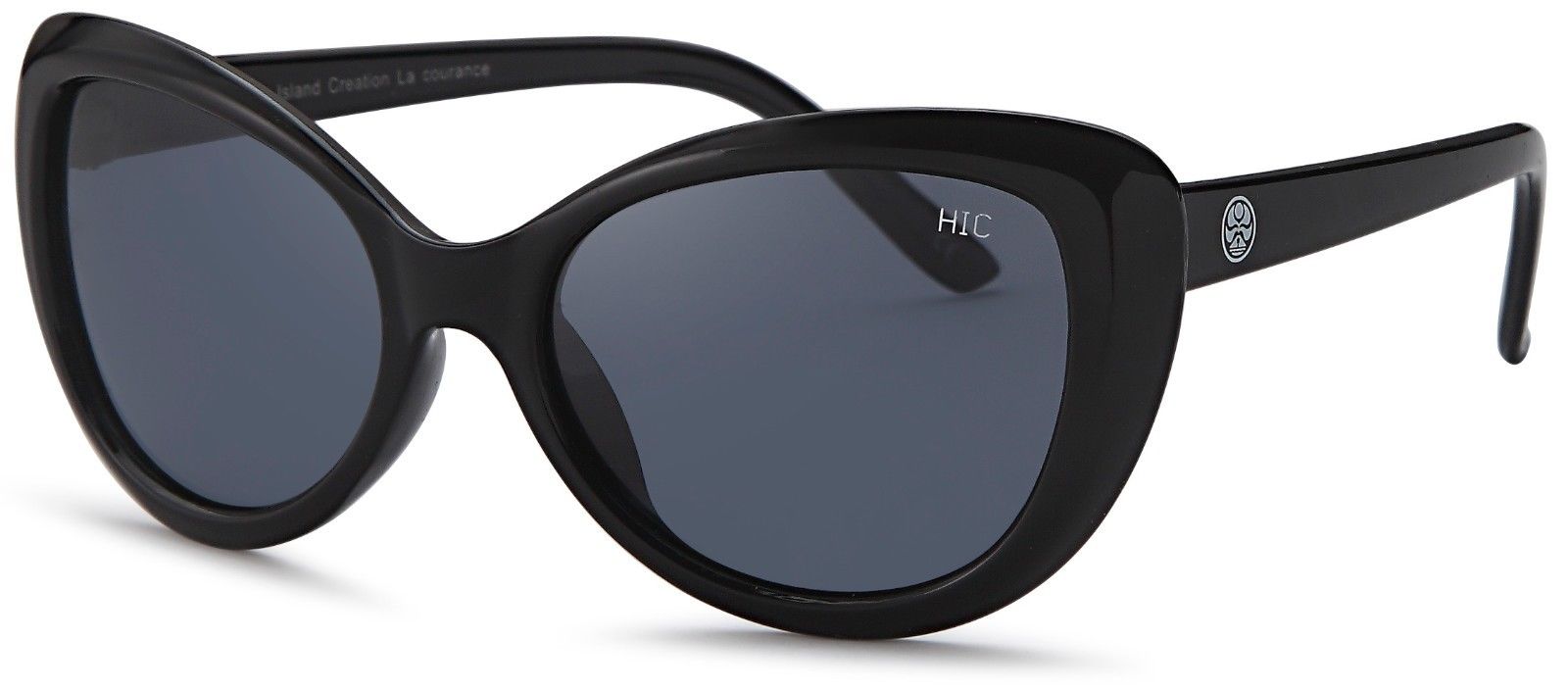 Hawaiian Island Creations French Fashion Kids Polarized Polycarbonate Sunglasses - Black Frame / Smoke Lenses - image 1 of 2