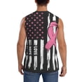 thumbnail image 4 of Pofeuu Ribbon Breast Cancer Awareness Print Men's Muscle T-Shirt, Sleeveless, Muscle Tank, Classic Muscle Tee Top For Men Casual Sleeveless Muscle T-Shirt Trendy Clothes-XX-Large, 4 of 7