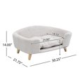 thumbnail image 3 of Christopher Knight Home Small Dog Bed with Corduroy Cushion & Solid Wood Legs, 30" x 22", Beige, 3 of 8