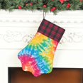 thumbnail image 6 of Dog Paw Decorative Socks 17x11.8in Top With A Strap Design For Easy Hanging For Festive Christmas Party Decorations Red Tie Dye Background Rainbow Colors (4), 6 of 8