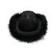 thumbnail image 1 of [Negro] Sombrero de estilo no tejido Sombrero de vaquero para mujer Single Revel Party, 1 of 7