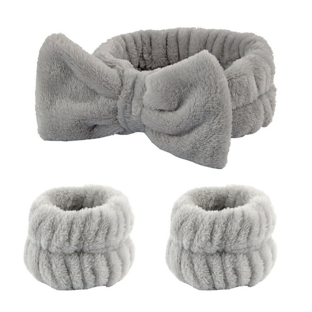 Paquete de 6 diademas de spa, diadema de maquillaje facial para mujeres y niñas, para lavar la cara, cuidado de la piel, ducha, diademas de toalla esponjosas, suave microfibra de forro polar