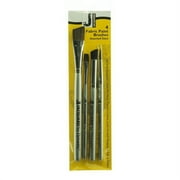 Jacquard Fabric Paint Brushes, Assorted Sizes, Assorted Shapes, Silver, Set Of 4