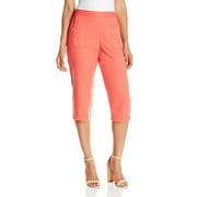 Alfred Dunner NEW Pink Women's Size 6P Petite Capris Button-Hem Pants