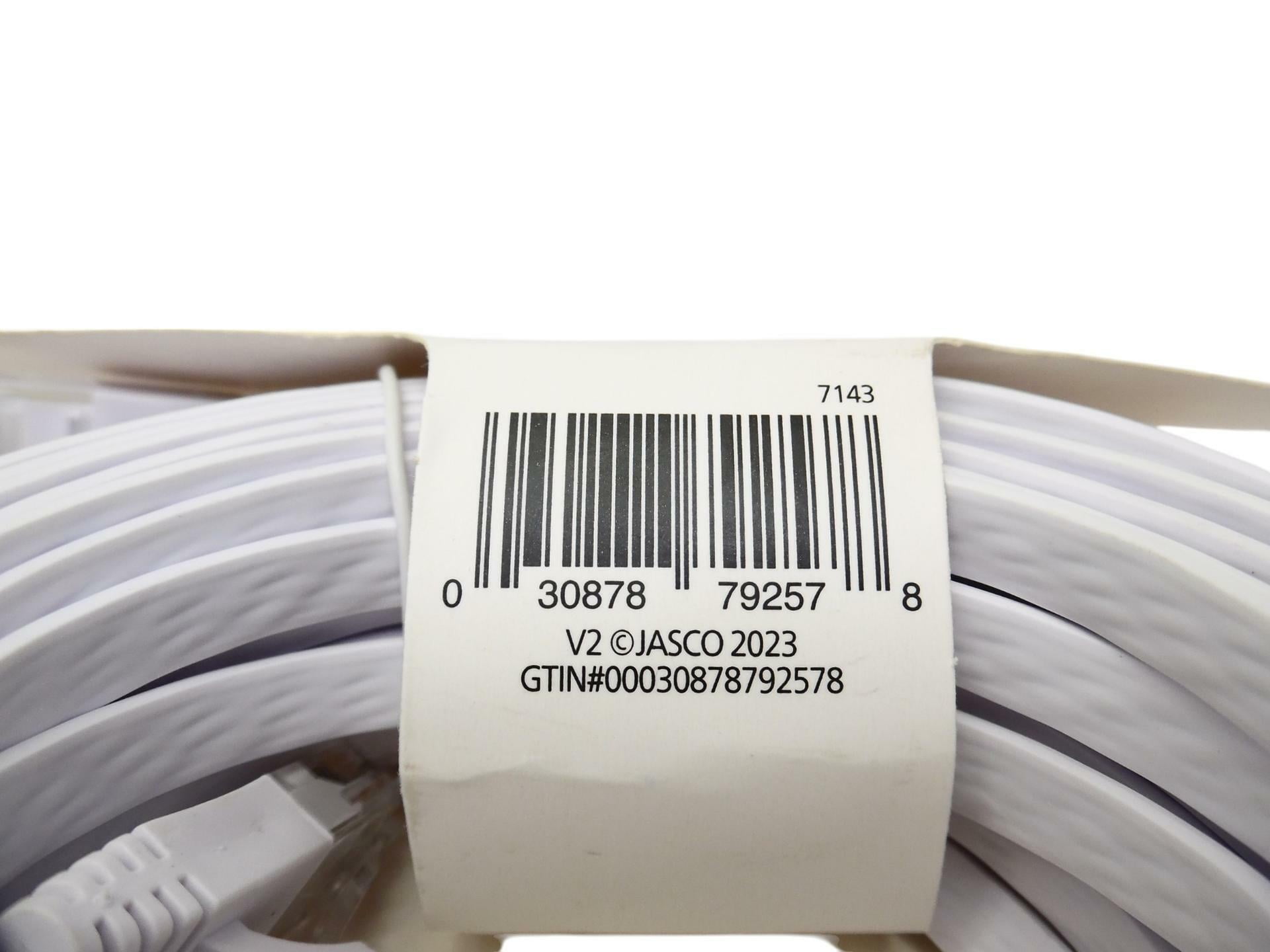 Philips Audio/Video Network Cable Cat6 Flat Streaming Ethernet Cable White, 50ft