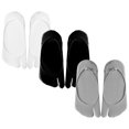thumbnail image 1 of unbranded 3 Pares De Calcetines Con Separador De Para Mujer En Material Y Malla, 1 of 8