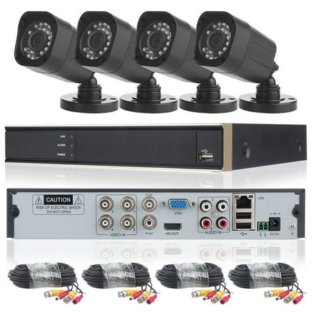 Dvr System Installation - DID 4CH 1080N DVR Security Camera System with 4TB Hard Drive and (4) 720P IP65