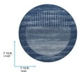 thumbnail image 5 of Livabliss Area Rugs for Living Room, 9ft Round Floransa Modern Dark Blue Round Rug, Bedroom Dining Room Home Decor Stain Resistant Carpet (7'10" x 7'10"), 5 of 7