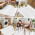 thumbnail image 5 of Area Rug for Living Room, Sunflowers Non-Slip Indoor Large Carpet for Bedroom/Dining Room, Wooden Summer Botanical Floral Watercolor Washable Low-Profile Rectangle Floor Mat Runner Rugs - 3 x 5 Ft, 5 of 8