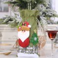 thumbnail image 3 of Juego creativo de botellas de vino navideñas, fundas para botellas de vino con vestido de terciopelo dorado, funda para Papá Noel, muñeco de nieve, decoración para la mesa de la cena de Navidad y Año, 3 of 5