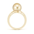 thumbnail image 2 of ANGARA Solitaire Golden South Sea Cultured Pearl Bypass Ring in 14K Yellow Gold for Women | June Birthstone, Birthday, Anniversary, Jewelry Gift for Women | Pearl Ring, 2 of 8
