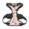 thumbnail image 5 of XMXY No Pull Dog Harness, Terrazzo Seamless Coral Pink Adjustable Reflective Pet Harness with Oxford Vest, X-Large Size, 5 of 8