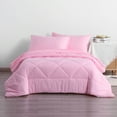 thumbnail image 4 of Ntbay 5 Piece Twin Bedding Comforter Set, Ultra Soft and Breathable Bed in a Bag, Includes Quilted Comforter, Fitted Sheet, Flat Top Sheet, 2 Envelope Pillowcases, Pink, 4 of 7