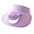 thumbnail image 5 of Sun Visor Hat with Fan Breathable Large Brim Summer Beach Hat Sun Protection Violet, 5 of 8