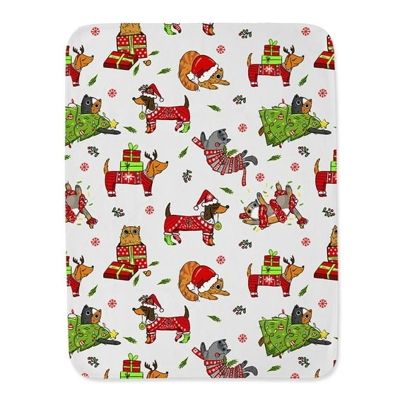 Christmas Animals And Gifts Blanket  -Image by Shutterstock,