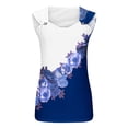 thumbnail image 4 of ZQUUVOU Tank Top For Women Printed Crew Neck Tops (B-Blue,L), 4 of 5