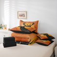 thumbnail image 6 of Homewish Wild Animal Deer 7-Piece Twin Bedding Sets,Jungle Wildlife Bedding Comforter Set,Black Orange Sheet Sets For Teens,Luxury Bedroom Decor Reversible, 6 of 8