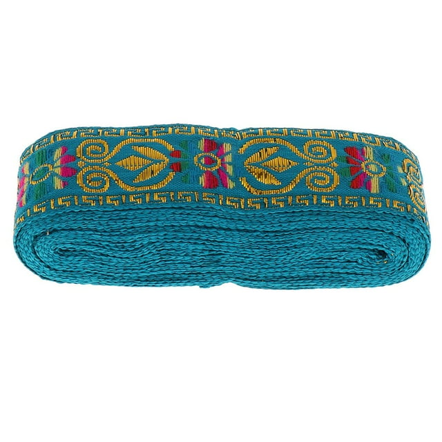 7M Embroidery Jacquard Ribbon Clothing Flower Ribbons Crafts 1.77inch ,