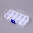 thumbnail image 3 of Clear Plastic Storage Box 10 Compartment with Sealing Lid Container for Case for Small Jewelry for Multicolor Organization Holder, 3 of 9