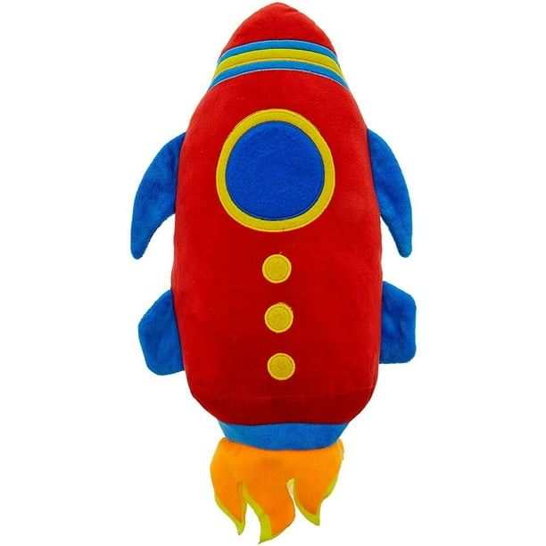 Rocket Ship Plush Toy Doll, Stuffed Spaceship Pillow Outer Space Shuttle, 14 inches - Walmart