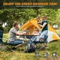 thumbnail image 6 of Waterproof Camping Tent for 4 Person, Backpacking Family Tents Portable Automatic Set up, Windproof Rainproof Tent Tarp Sun Shelter, Orange, 6 of 7