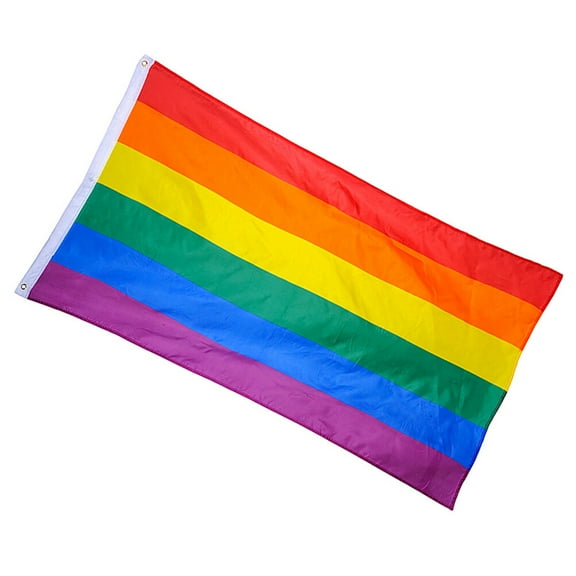 Squalise Polyester Rainbow Flag Large LGBT Pride Flag Outdoor Banner (60*90cm)